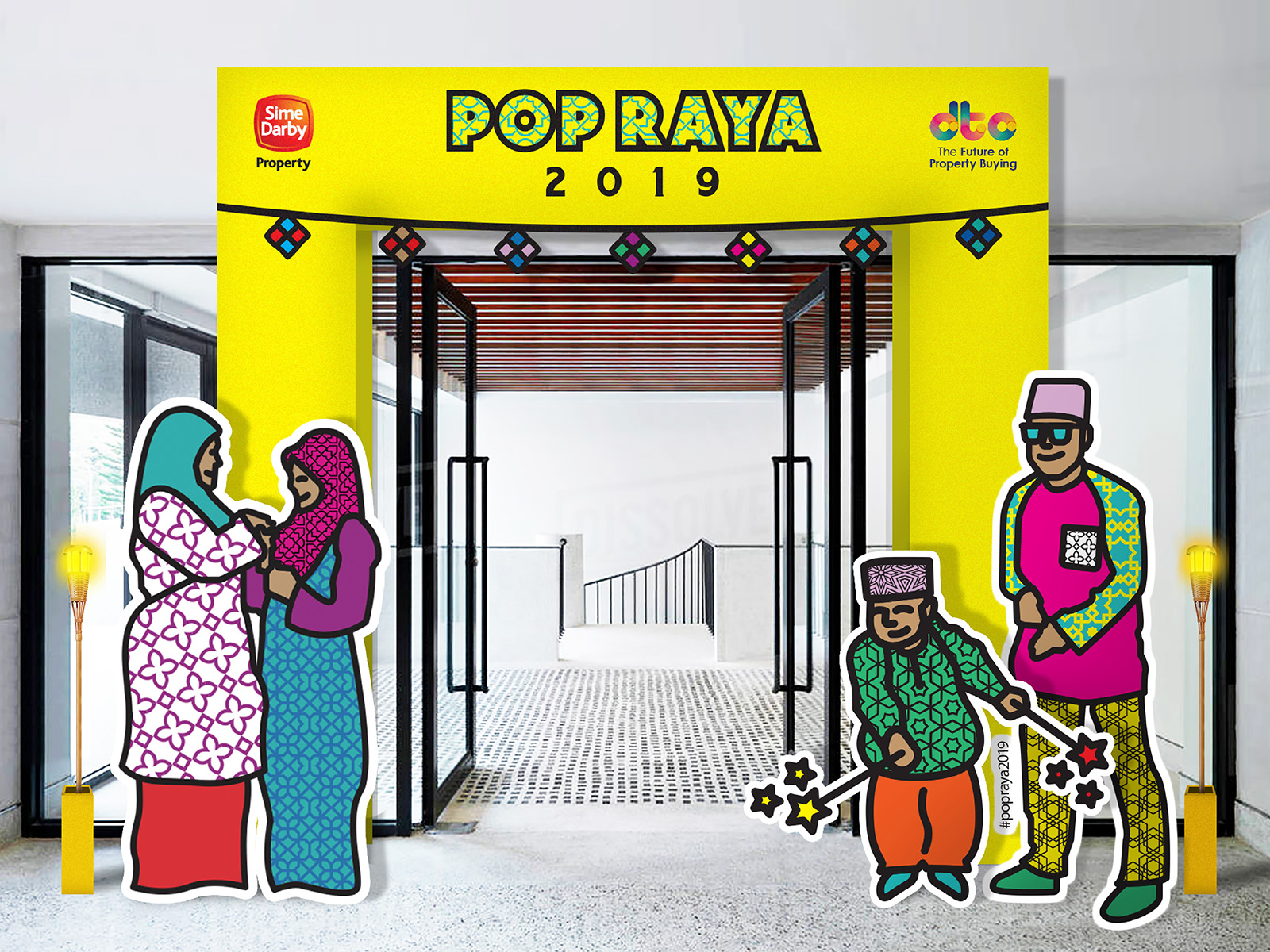 Sime Darby POPRAYA 2019 campaign open house festive decor arch design